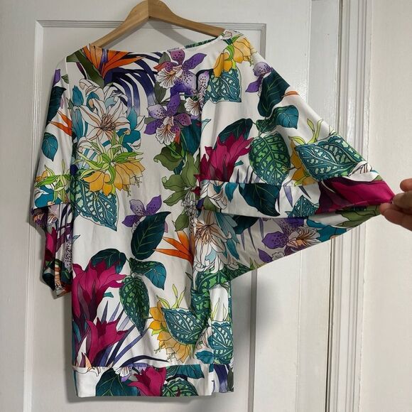 Trina Turk Amazonia Floral Multicolor Women's top sz small - Picture 4 of 13